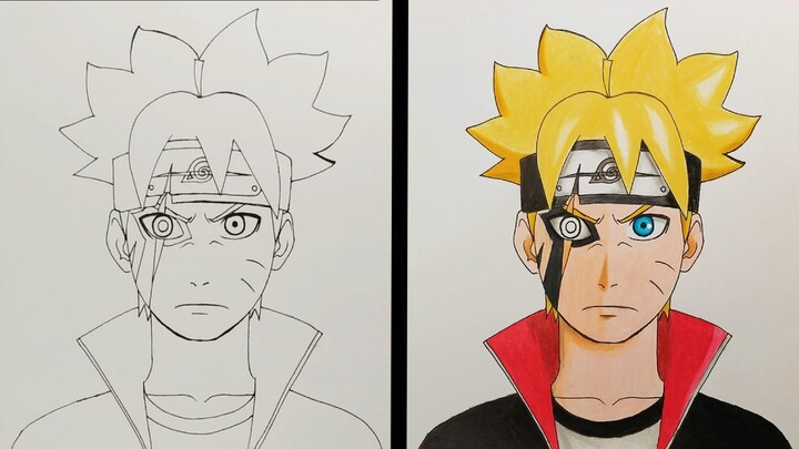 Cara Menggambar Boruto Uzumaki - Naruto next generations