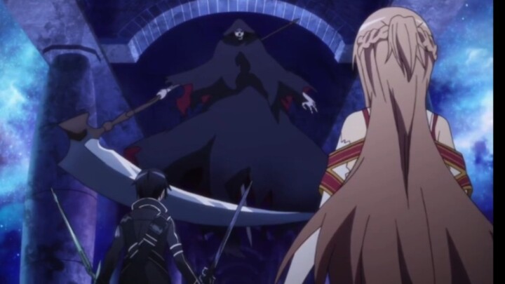 Kirito: At that time I was pressed and beaten by you, now I press you to fight Sword Art Online Infinite Moment: Take Sinon to beat the boss who once hanged Kirito