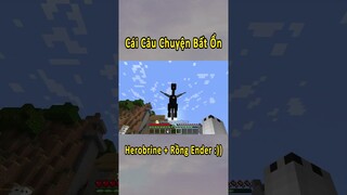 Câu Chuyện Bất Ổn - Anh Đen Xì Xì Triệu Hồi Herobrine Và Rồng Ender 🤣 #shorts