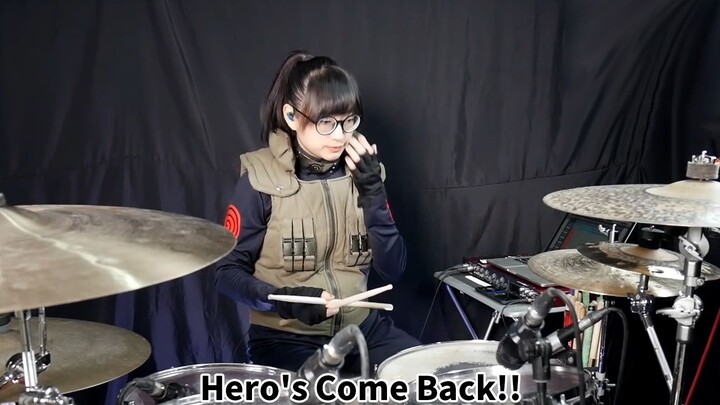 "Hero's Come Back!! (Hero's Return!!) [Versi M]" Naruto Shippuden OP Dongda cat jazz drum (drum kit)