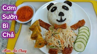 Cách Làm CƠM CHAY SƯỜN BÌ CHẢ Ngon ,Đẹp Mắt Và Đơn Giản | Món Chay Ngon Bà Mẹ Quê