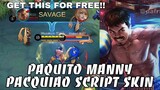 PAQUITO MANNY PACQUIAO SCRIPT SKIN | FULL EFFECTS | MOBILE LEGENDS