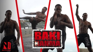 How Many BAKI Poses Can Israel Adesanya Do? | Netflix Anime