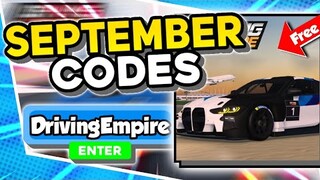 New "September Working Codes 2021 in Roblox Driving Empire