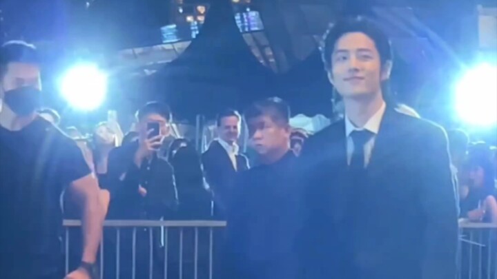 Across from us are the celebrities and guests, all filming Xiao Zhan!