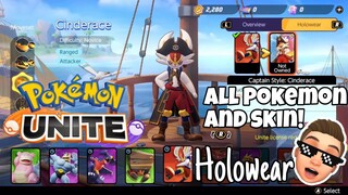All Pokemon and Holowear/Skin/Outfit On Pokemon Unite Nintendo Switch (No Commentary)