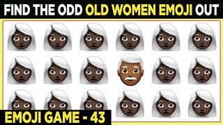 Old Women Odd One Out Emoji Games No 43 | Find The Odd Emoji One Out | Emoji Puzzles With Answer