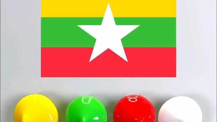 National flag color mixing series—come and guess the flags!