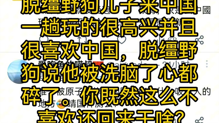 His runaway‑dog son came to China for a visit, had a blast, and ended up loving the country—so much 