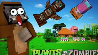 Minecraft Plant Vs Zombie Series 21 รูปปั้น Totem ป้องกันซอมบี้