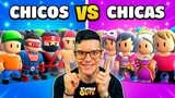 CHICOS vs CHICAS 😱 (Batalla de Skins en Stumble Guys)