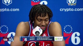 “Joel told me before the game to go get a W. I told him I got him” — Tyrese Maxey