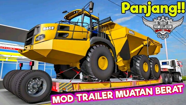 Share! Mod truk hino trailer muatan alat berat terbaru / Mod bussid