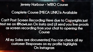Jeremy Harbour  Course - WIBO Course download