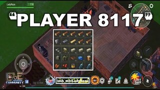 "PLAYER 8117" using tanning rack to block - Last Day On Earth: Survival