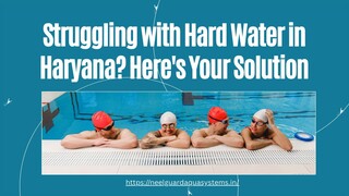 Struggling with Hard Water in Haryana Here's Your Solution