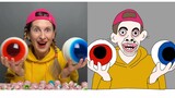 Mukbang Giant Jelly Eyeballs 킹스 아이 볼 푸드 Hubabu