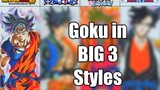 Drawing SON GOKU in BIG 3 Styles | DRAGONBALL X ONEPIECE X NARUTO X BLEACH CROSSOVER