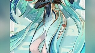 【原神·流云借风】感觉那个女人配色改成这样更好看一些（眼镜还是要有的）