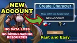 how to create new account in mobile legends