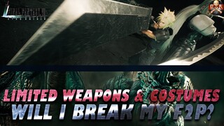 [FF7 Ever Crisis] - FF7 Rebirth Collab thoughts about costumes & weapons (no spoilers)& f2p status