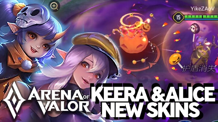 NEW: KEERA & ALICE HALLOWEEN (S) SKINS | ARENA OF VALOR | AOV | ROV | LiênQuânMobile | 傳說對決