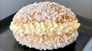 Bánh mì kem dừa/Coconut cream buns_công thức bánh mì dừa thơm ngon hấp dẫn_Bếp Hoa