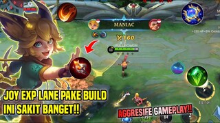 BUILD JOY TERSAKIT AGGRESIF GAMEPLAY | TUTORIAL JOY EXP LANE TOP GLOBAL JOY -MLBB