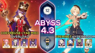 C0 Chevreuse + Yae Miko & C2 Freminet Hyperbloom - Spiral Abyss 4.3 - Genshin Impact