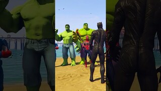 AVENGERS💖 FIGHT WITH CRIMINAL👻 MONSTER & SAVE SHEHULK IN GTA5 #gta5 #shortsfeed #technogamerz #thar