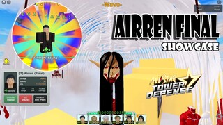 AIRREN FINAL (EREN YEAGER) SHOWCASE - ALL STAR TOWER DEFENSE