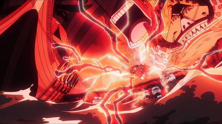 Detik-detik Haoshoku Haki Terkuat Joy Boy Menghancurkan Dan Melenyapkan Ke 5 Gorosei