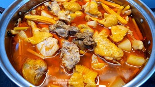 cách nấu LẨU GÀ SA TẾ đơn giản thơm ngon - Hữu Quốc món ngon dễ làm
