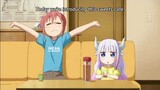 Juice felt on kanna notes, Kobayashi & Kanna get brain freeze - Kobayashi san Chi Maid Dragon S Ep10