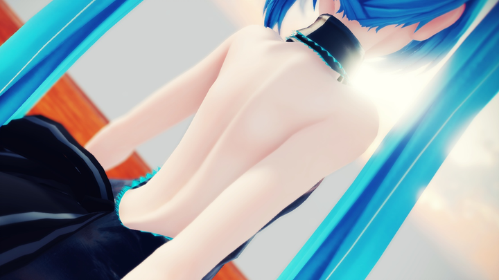 [Quần áo chính thức hở lưng Hatsune] Nắm tay tôi! Đường cong lưng hoàn hảo của cô gái Hand In Hand