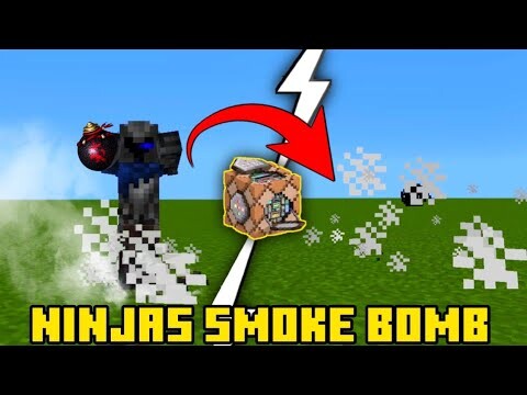 How to make a Ninja Smoke Bomb in Minecraft using Command Blocks | No Mods