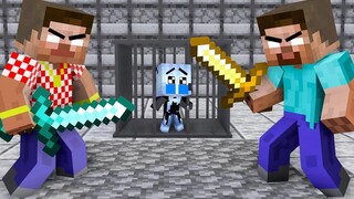 Monster School Bad Herobrine Life กลายเป็นพ่อที่ดี - Sad Story - Minecraft Animation