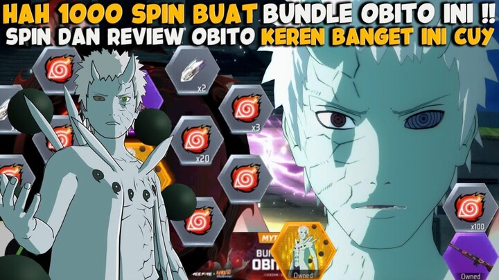 HAH 1000 SPIN !! BORONG & REVIEW BUNDLE OBITO !! EFEK BATUNYA KEREN BANGET - FREE FIRE INDONESIA