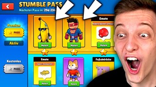 NEUEN STUMBLE PASS LEER KAUFEN! Alle UPDATE SKINS ZIEHEN?! 😱 Stumble Guys UPDATE