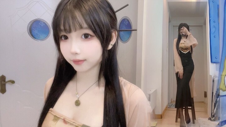 لقد ارتديت فستانًا بتصميم تقليدي اليوم!