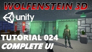 How To Make An FPS WOLFENSTEIN 3D Game Unity Tutorial 024 - COMPLETE UI + FLOOR EXPANSION