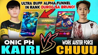 ONIC KAIRI "FUNNEL ALPHA" vs. WORK CHUUU "BRUNO" in RANK! ~ MOBILE LEGENDS