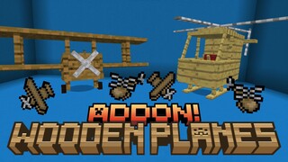 PESAWAT DAN HELIKOPTER DARI KAYU! - Minecraft Bedrock Wooden Planes 1.21+