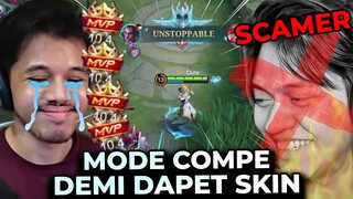 Udah Main Mode Compe Demi Skin!! Malah Kena Scam Sama Jungler M1!! - Mobile Legends