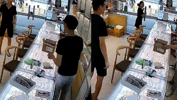 The boss simulated a customer walking into the store and was instantly furious at the silly clerk's 