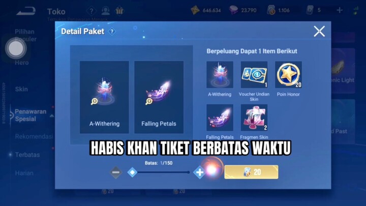 Habis khan tiket berbatas waktu