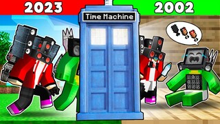 BACK to the PAST! JJ and MIKEY INVENTED a TIME MACHINE in Minecraft - Maizen