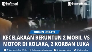 Video Viral Kecelakaan Beruntun 2 Mobil vs Motor di Kolaka Sulawesi Tenggara, 2 Korban Luka luka
