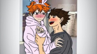 Hinata bermain dengan oikawa dibelakang Kageyama.