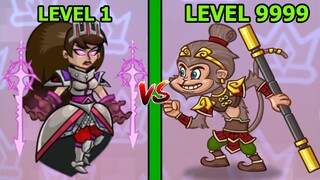 HIỆP SĨ SONG KIÊM LV100 MẠNH KINH HOÀNG VS NGỘ KO Tower Conquest - TOP GAME ANDROID IOS THÀNH EJ